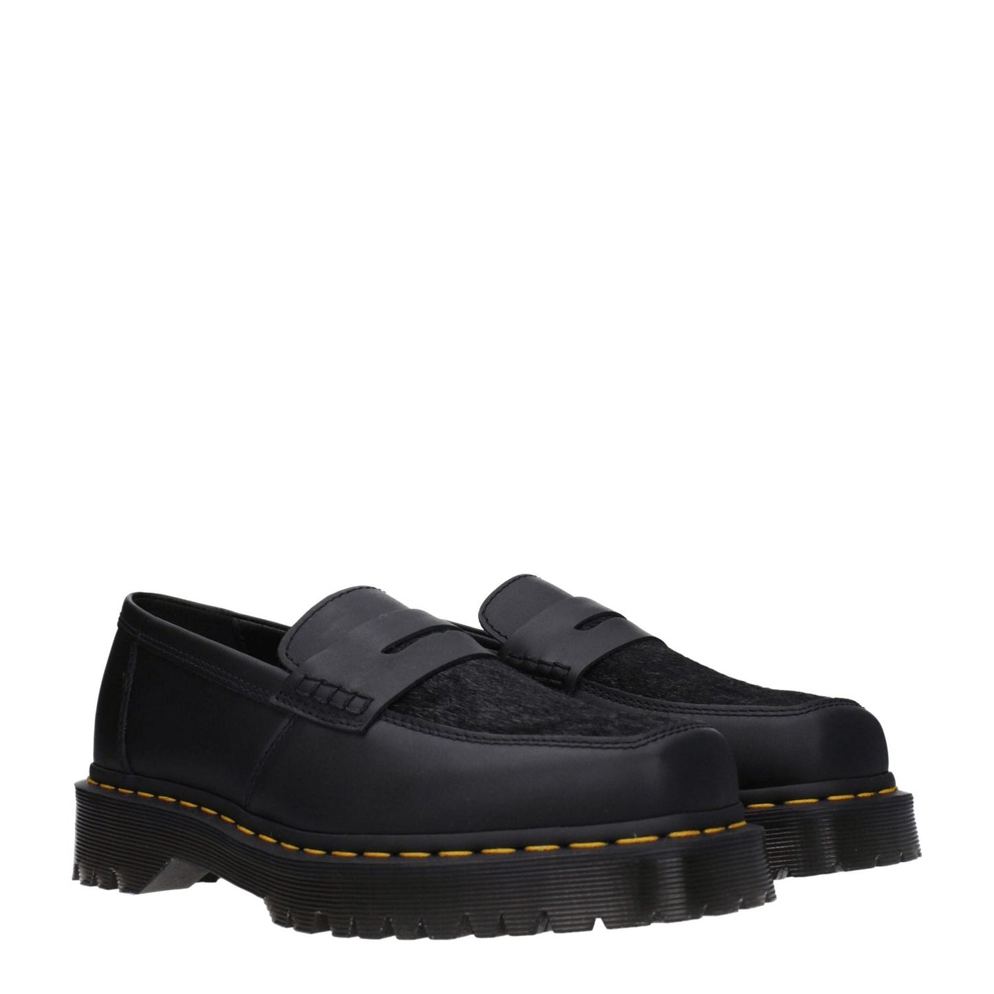 Dr. Martens Black Leather Slip-On Loafers DR-8547456024841-EU40/US7