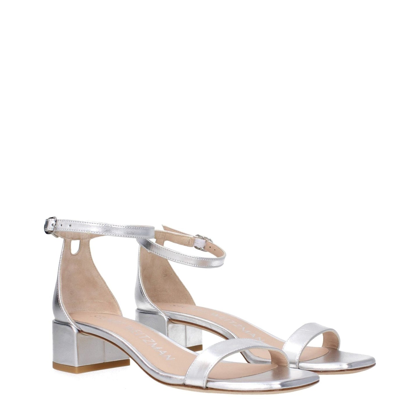 Stuart Weitzman Gray Leather Flat Sandals ST-9250412495113-EU35.5/US5.5