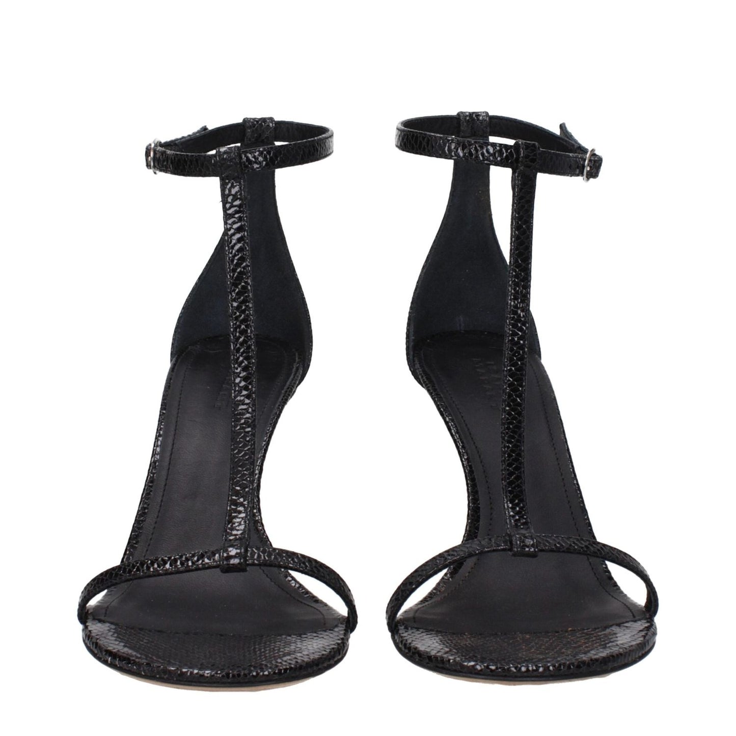 Isabel Marant Black Leather Stiletto Heels Sandals IS-9256150171913-EU41/US11