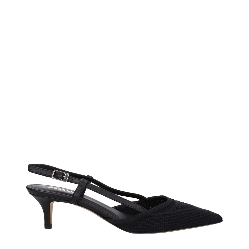 Isabel Marant Black Fabric Mid Heel Pumps IS-9256160493833-EU36/US6