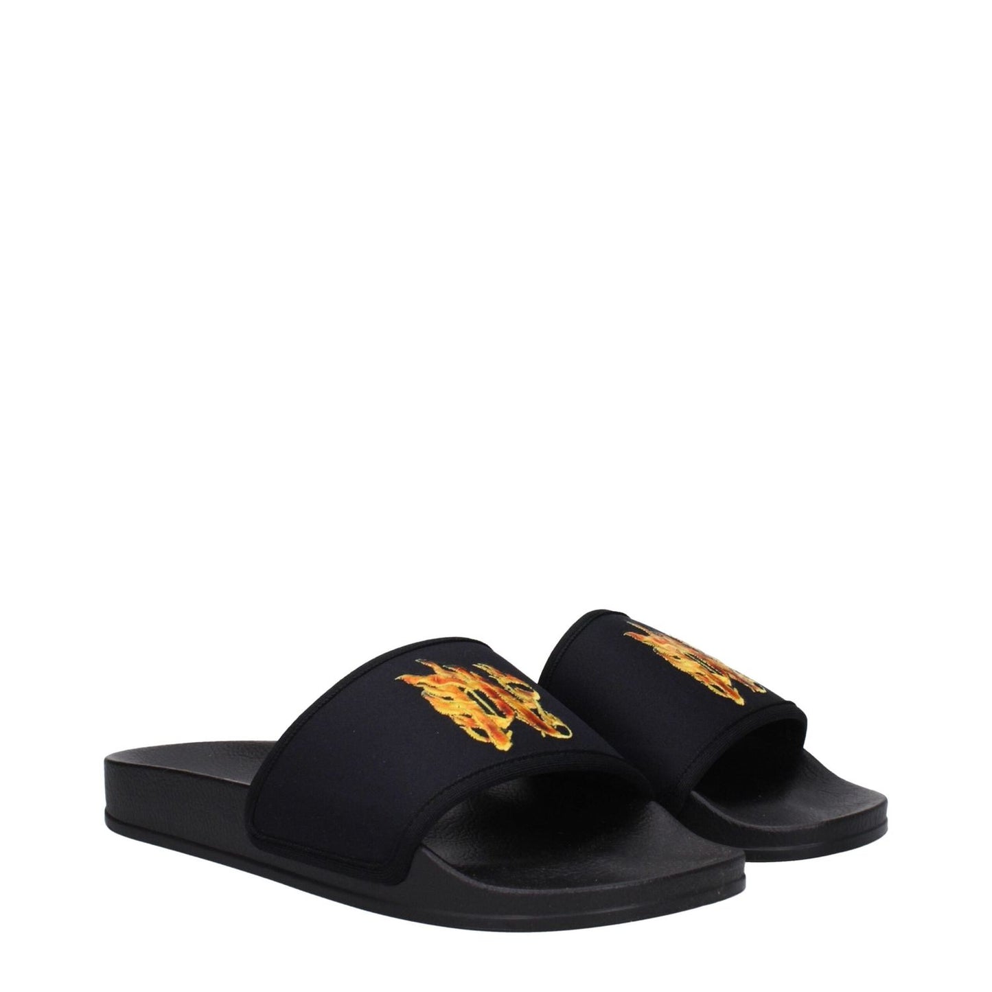 Palm Angels Black Fabric Slippers Sandals PA-9256325480713-EU40/US7