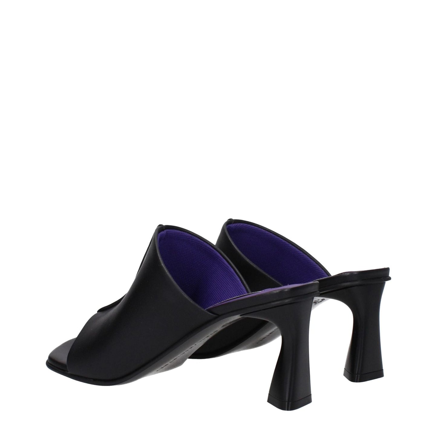 Stella McCartney Black Leather Stiletto Heels Sandals