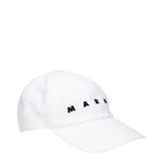 Marni White Cotton Caps (Baseball Hat) MA-9283231711497-M