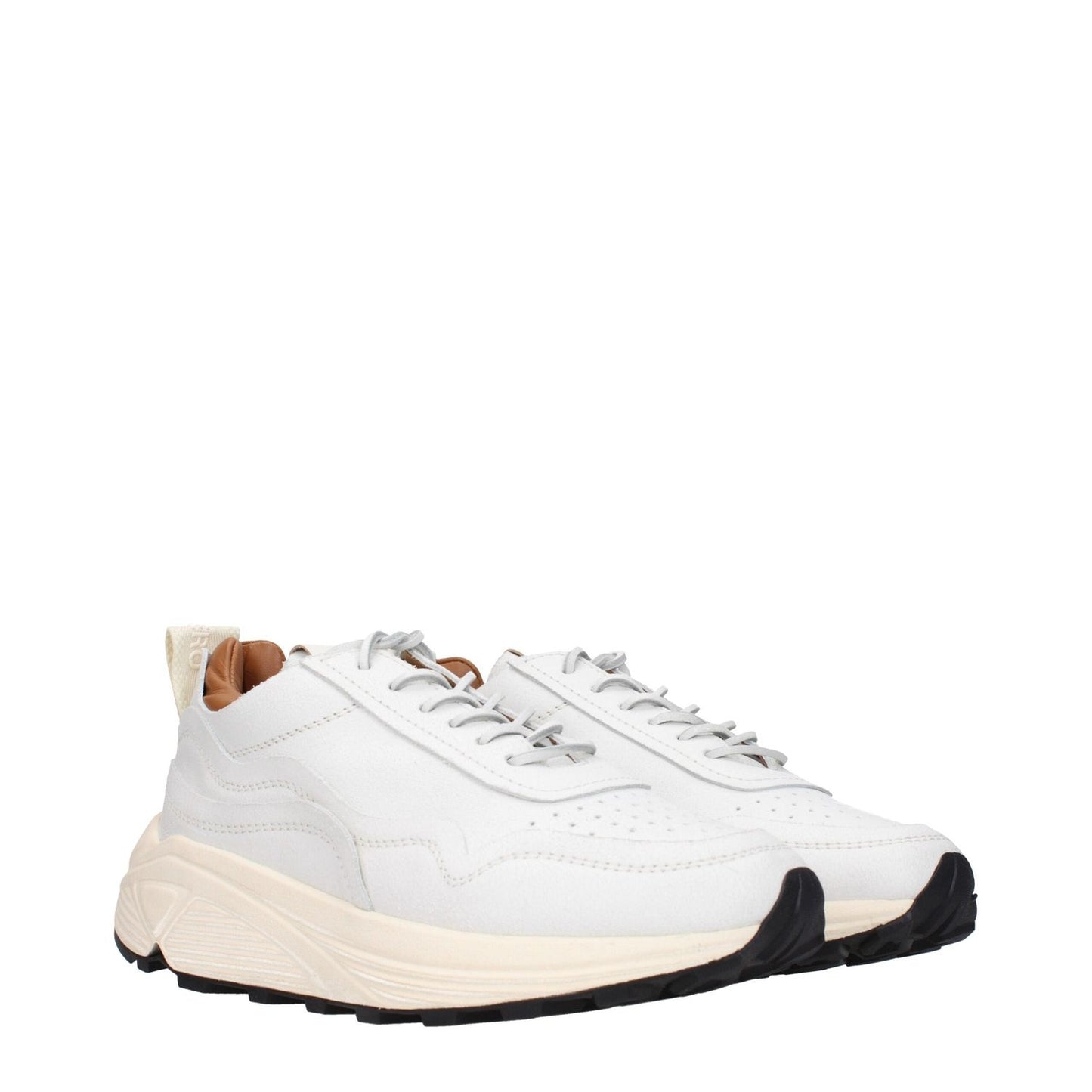 Buttero White Leather Chunky Sneakers BU-9288756592905-EU39/US6