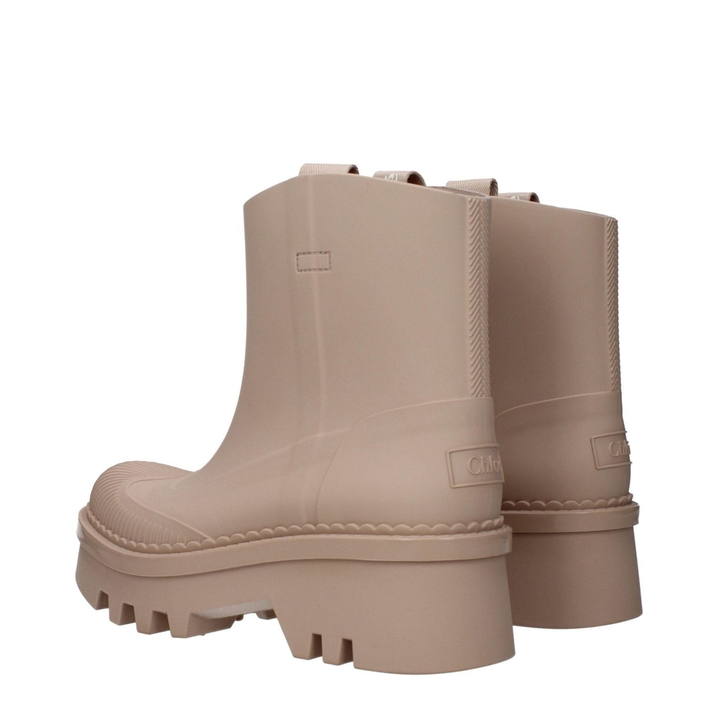 Chloé Pink Cotton Ankle Boots CH-9492840186121-EU37/US7