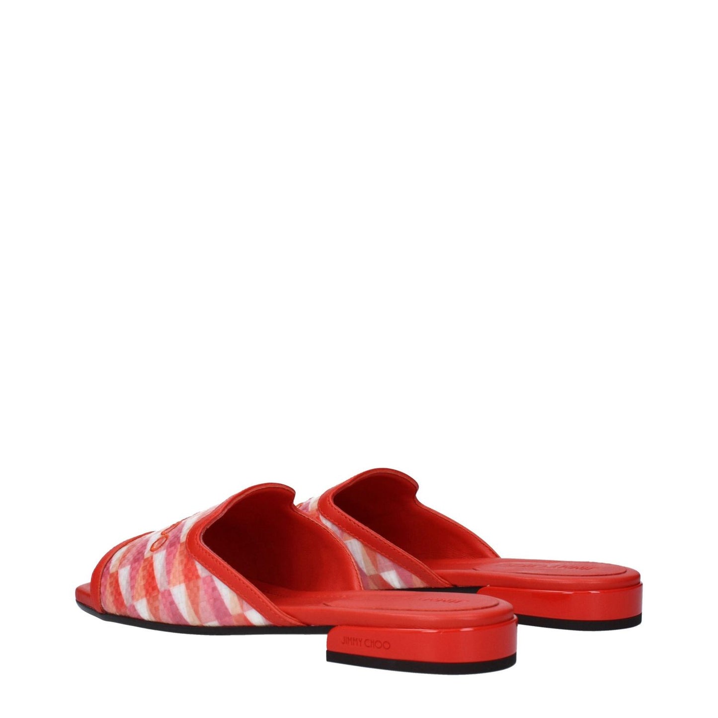 Jimmy Choo Orange Fabric Slippers Sandals JI-10020227252489-EU37/US7