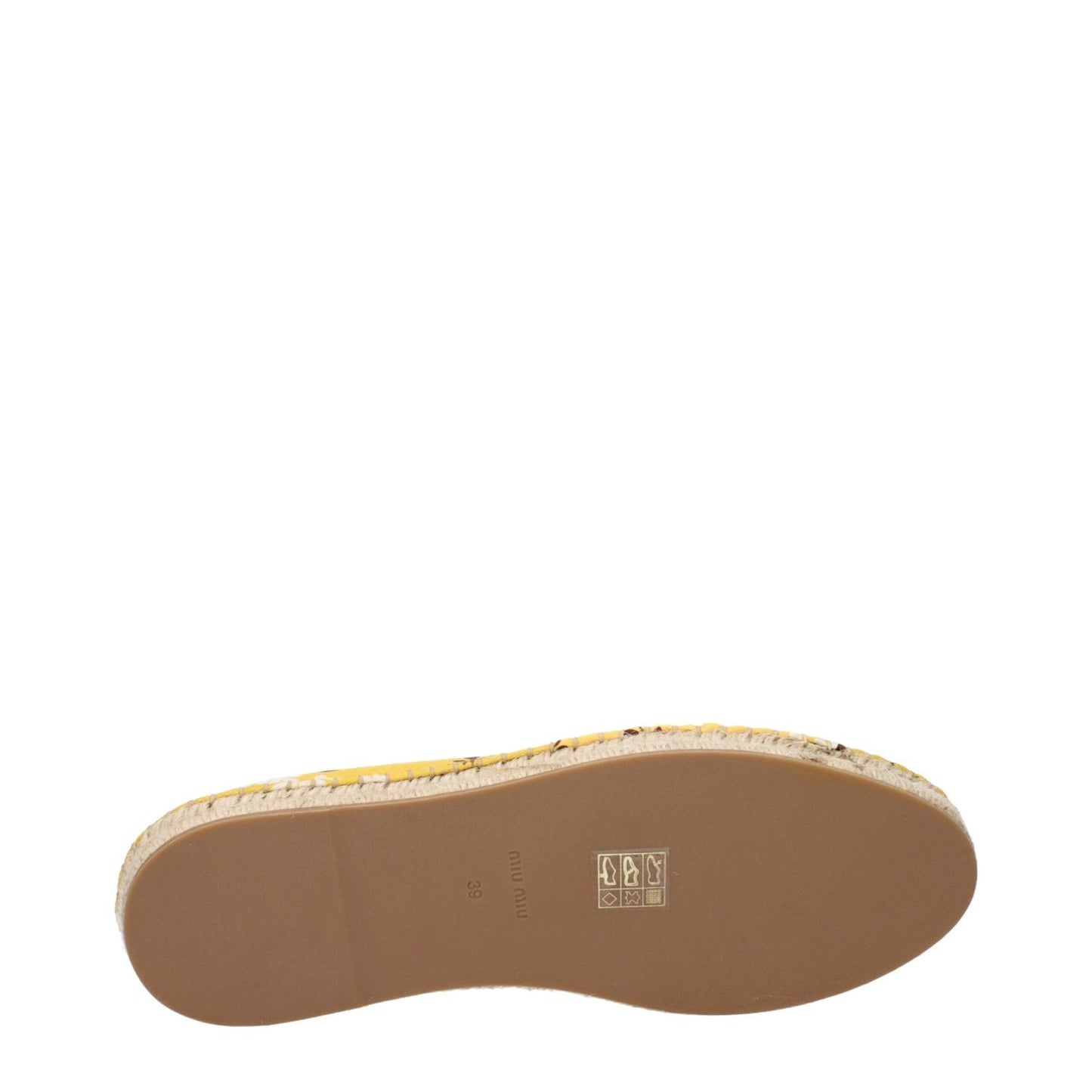 Miu Miu Yellow Fabric Espadrilles MI-15185683775753-EU39/US9