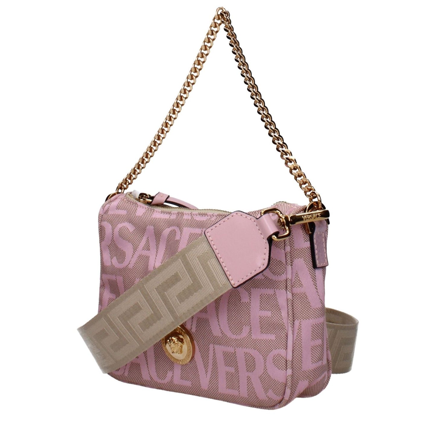Versace Pink Fabric Handbags VE15211268079881BT