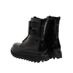 Dolce & Gabbana Black Leather Lace Up Mid Calf Boots Shoes MV7735-42