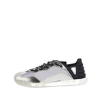 Dolce & Gabbana Silver Black Nylon NS1 Low Top Sneakers Shoes MV7603-44