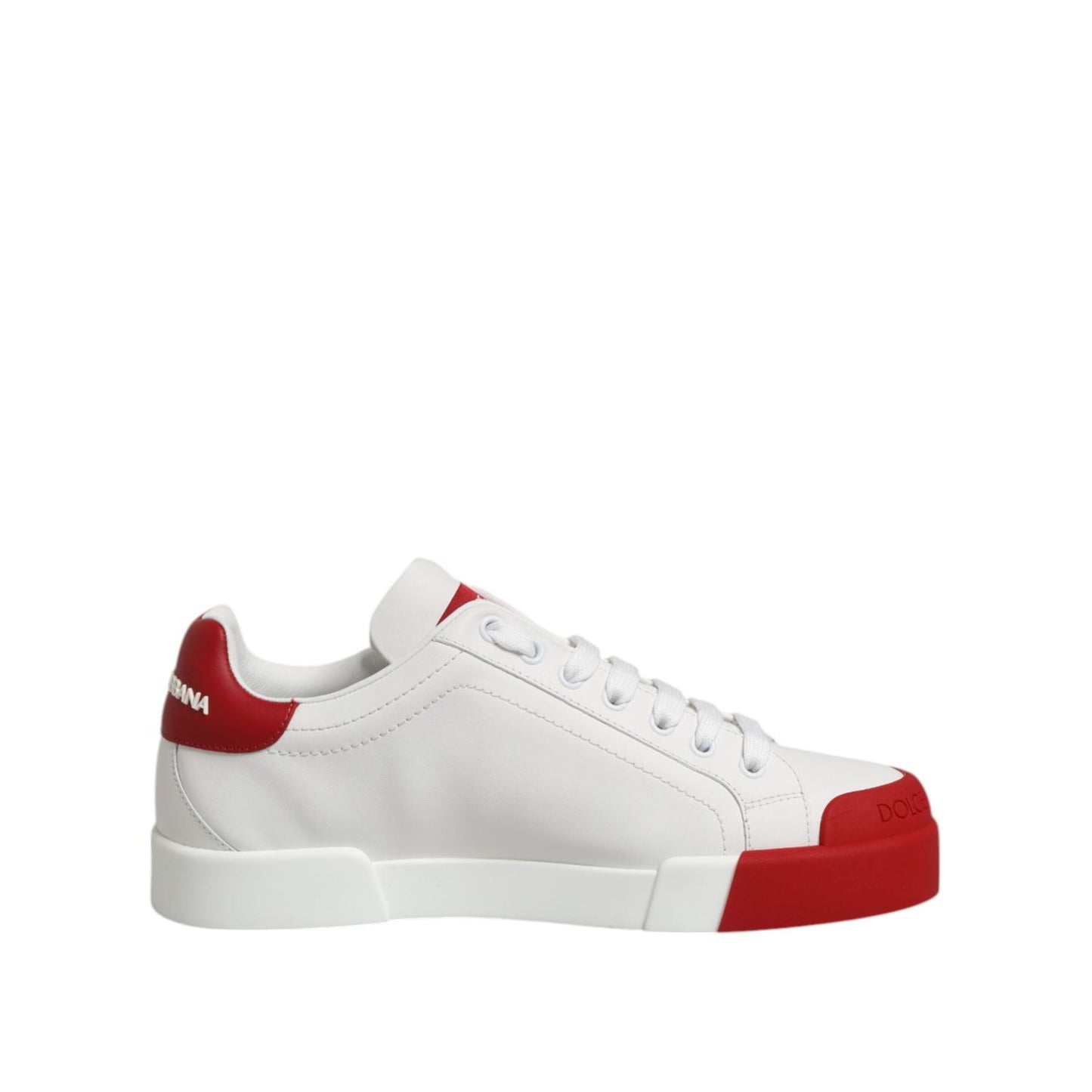 Dolce & Gabbana White Leather DG Logo Low Top Sneakers Shoes MV7613-40