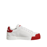 Dolce & Gabbana White Leather DG Logo Low Top Sneakers Shoes MV7613-40