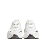 Dolce & Gabbana White Silver DAYMASTER Leather Sneakers Shoes MV7803-42