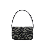Staud Tommy Beaded Shoulder Bag ST2089204BKWHBB