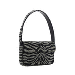 Staud Tommy Beaded Shoulder Bag ST2089204BKWHBB