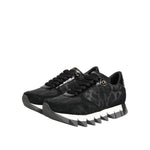 Dolce & Gabbana Black Gray Leopard Low Top Sneakers Shoes LA12690-36