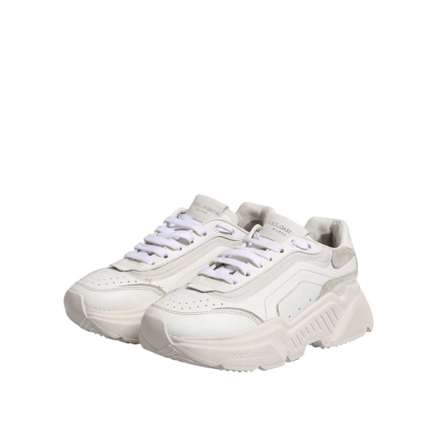 Dolce & Gabbana White Daymaster Low Top Sneakers Shoes LA12736-37.5