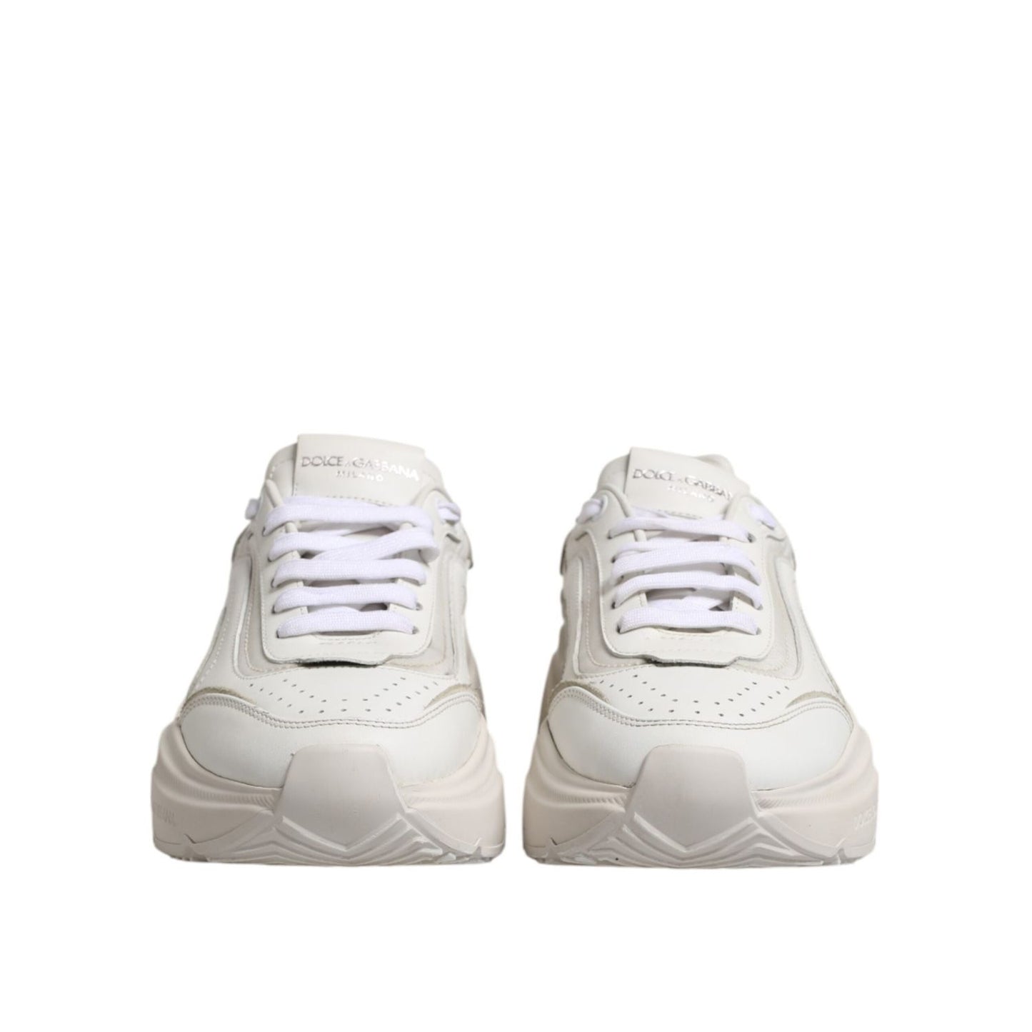 Dolce & Gabbana White Daymaster Low Top Sneakers Shoes LA12737-36.5