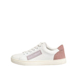 Dolce & Gabbana White Pink Leather Low Top Sneakers Shoes LA12795-35