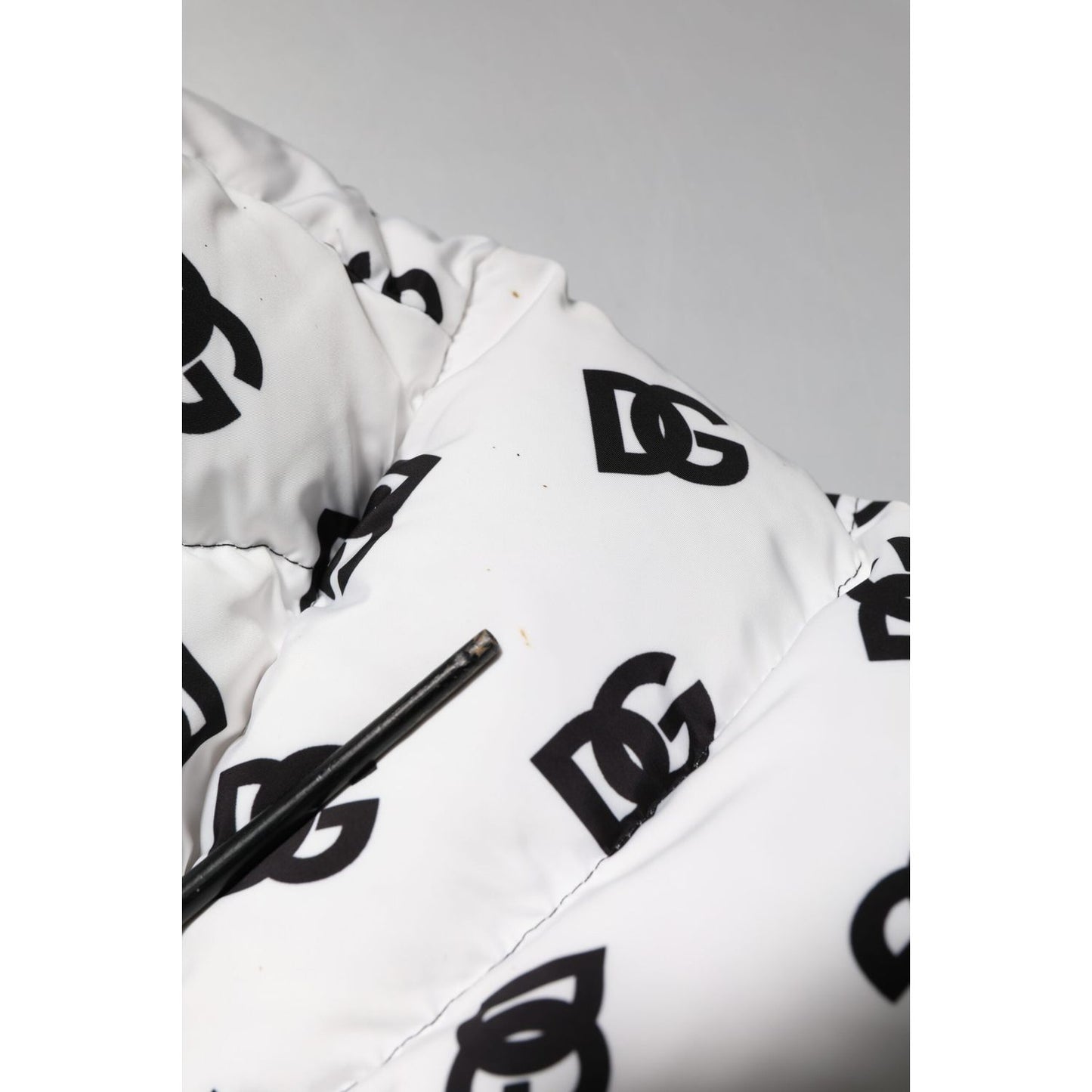 Dolce & Gabbana White DG Monogram Full Zip Quilted Jacket JKT41556-52