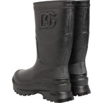 Dolce & Gabbana Metallic Black Pull On Rain Boots Men Shoes MV7884-41