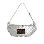 Dolce & Gabbana Silver Quilted Filled Crossbody Shoulder Bag SICILY Bag BAG4732