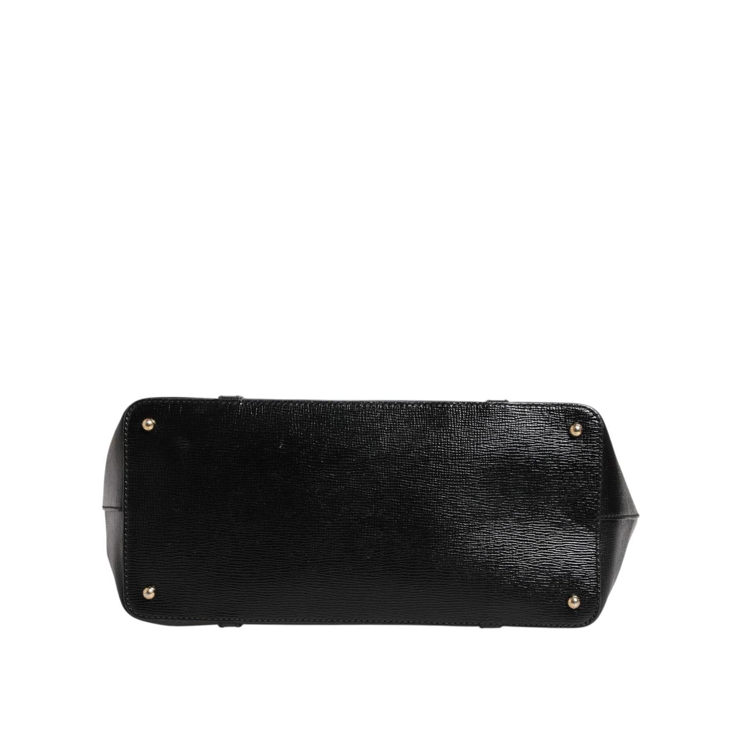 Dolce & Gabbana Black Leather Miss Escape Shopping Tote Women Borse Bag BAG4735