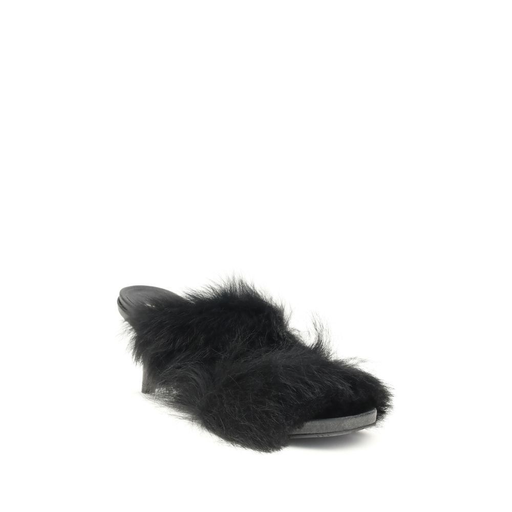 Pedro García Fur-trimmed mules Sandals PE-CISSY01004-EU36/US6