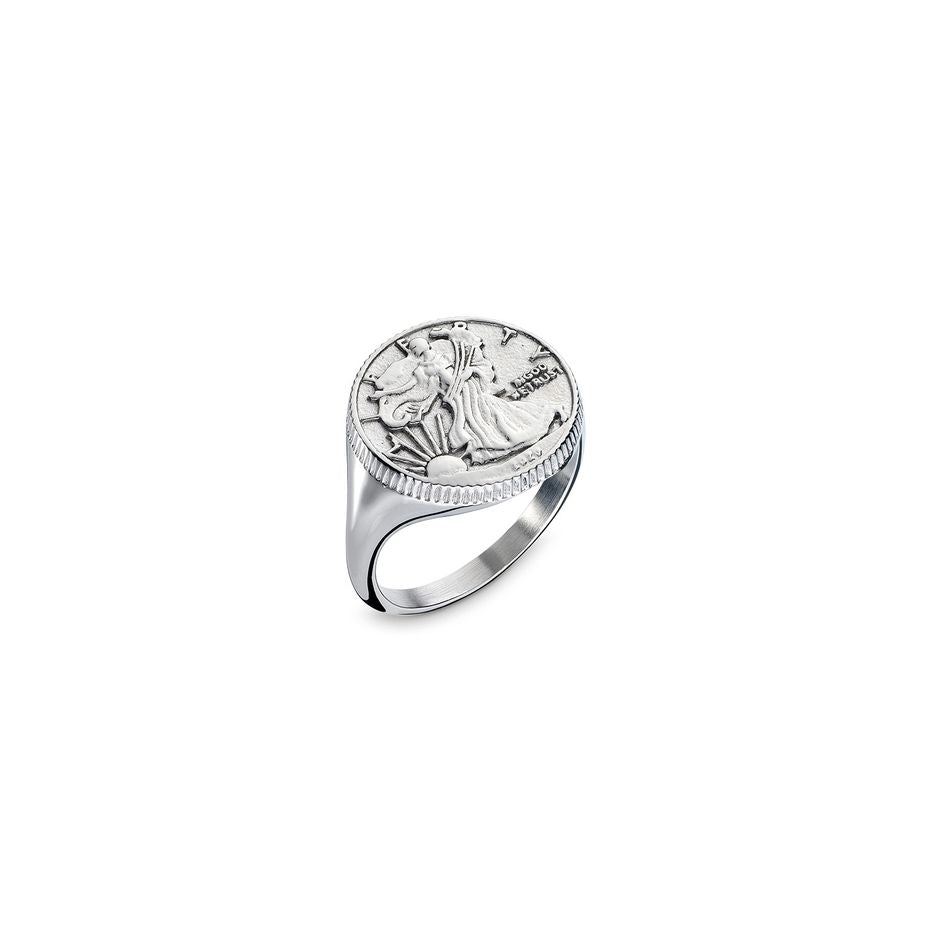 AN JEWELS JEWELRY Mod. AAC.R02S-7 silver ring with intricate design