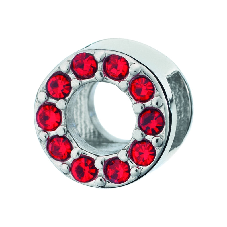 AN JEWELS JEWELRY Mod. AL.DLI01RD red gemstone round charm ring