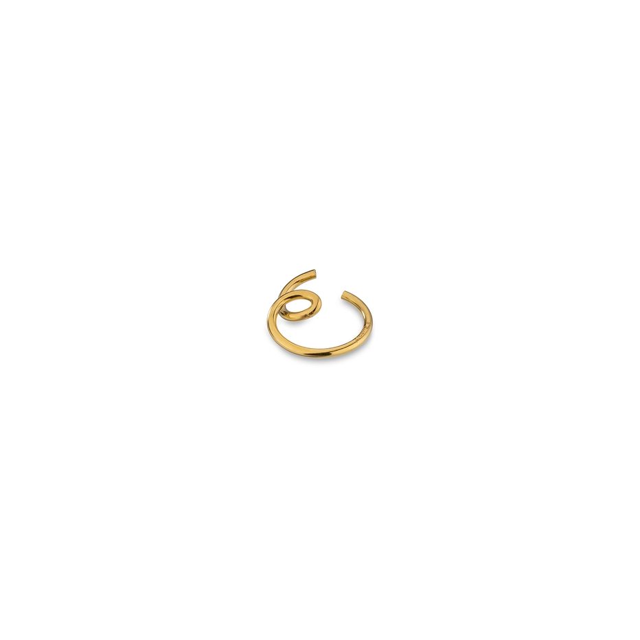 AN JEWELS JEWELRY Mod. AS.PD01Y slim gold ring with unique spiral design