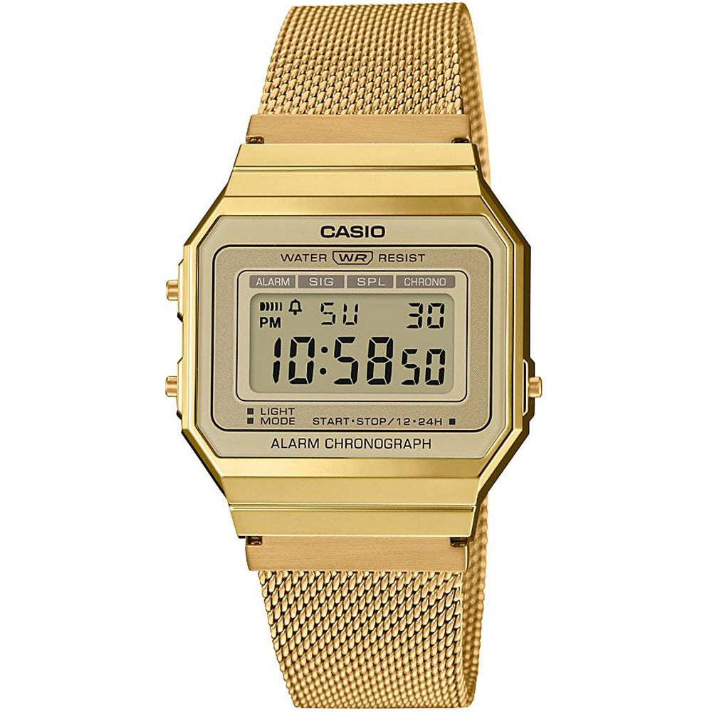 CASIO VINTAGE Mod. ICONIC SLIM DESIGN - GOLD MESH WATCHES