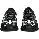 Dolce & Gabbana Black Logo Lace Up Low Top NS1 Sneakers Shoes LA11784-35.5