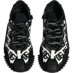Dolce & Gabbana Black Logo Lace Up Low Top NS1 Sneakers Shoes LA11784-35.5