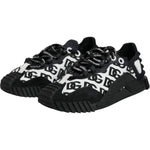 Dolce & Gabbana Black Logo Lace Up Low Top NS1 Sneakers Shoes LA11784-35.5