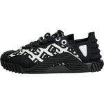 Dolce & Gabbana Black Logo Lace Up Low Top NS1 Sneakers Shoes LA11784-35.5