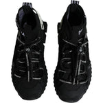 Dolce & Gabbana Black Sorrento Socks Logo Sneakers Shoes LA11943-36.5