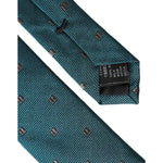 Dolce & Gabbana Green Patterned Silk Adjustable Men Tie KRA3358