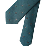Dolce & Gabbana Green Patterned Silk Adjustable Men Tie KRA3358