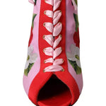 Dolce & Gabbana Multicolor Jersey Stretch Boots Open Toes Heels Shoes LA10812-39