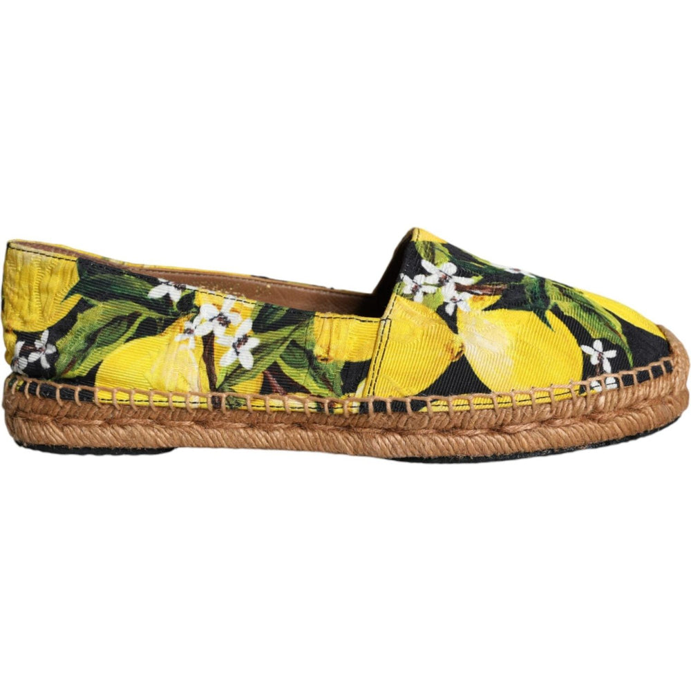 Dolce & Gabbana Multicolor Lemon Slip On Espadrilles Shoes LA11413-35