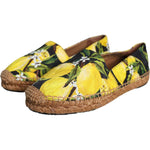 Dolce & Gabbana Multicolor Lemon Slip On Espadrilles Shoes LA11413-35