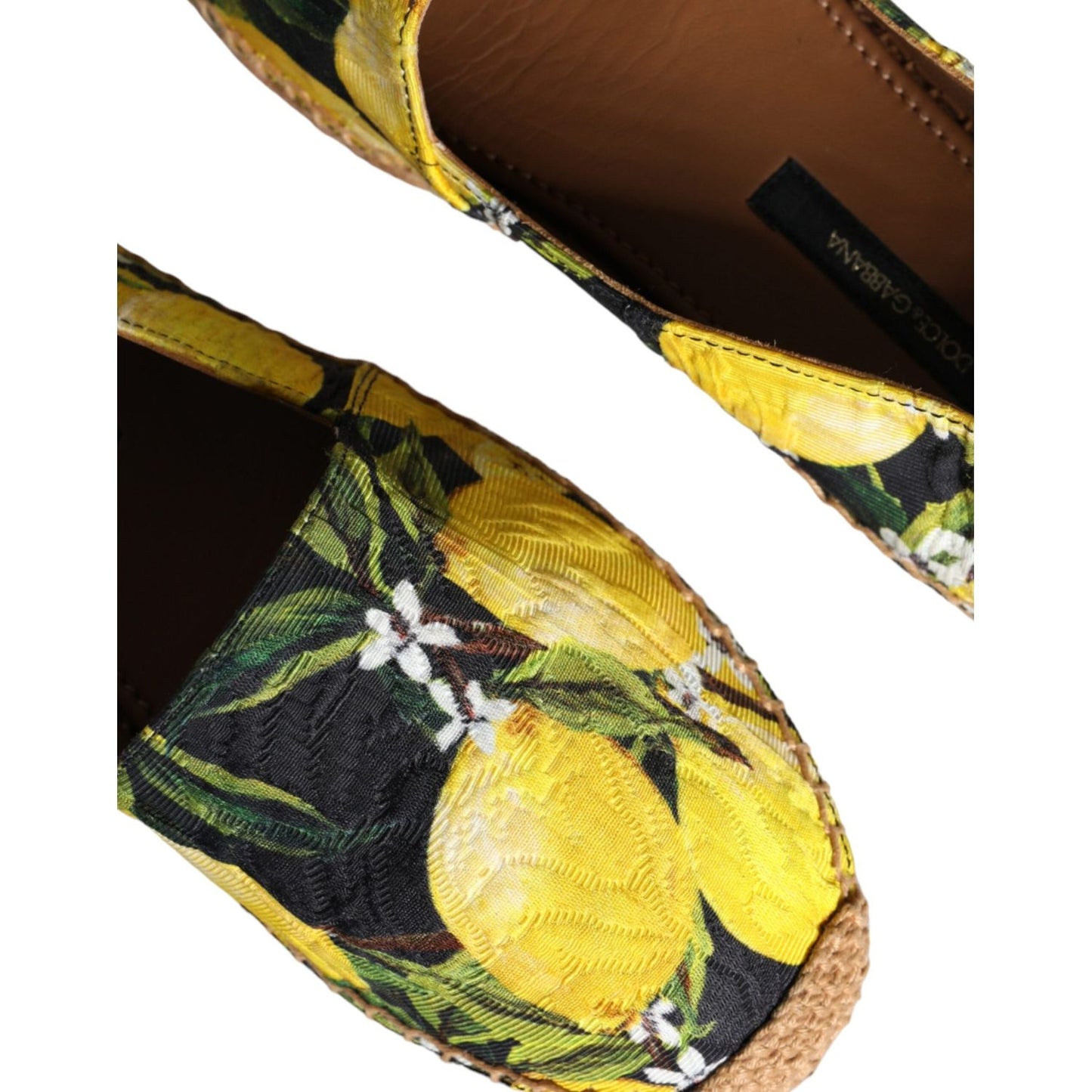 Dolce & Gabbana Multicolor Lemon Slip On Espadrilles Shoes LA11413-35