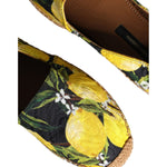 Dolce & Gabbana Multicolor Lemon Slip On Espadrilles Shoes LA11413-35