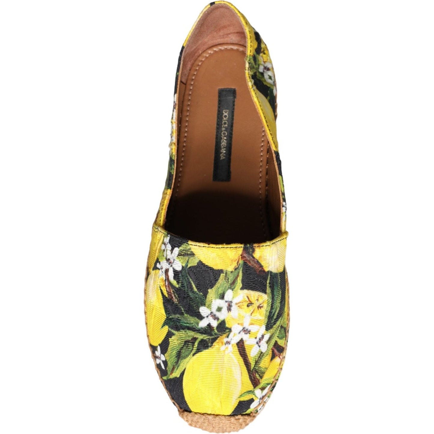 Dolce & Gabbana Multicolor Lemon Slip On Espadrilles Shoes LA11413-35