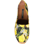 Dolce & Gabbana Multicolor Lemon Slip On Espadrilles Shoes LA11413-35
