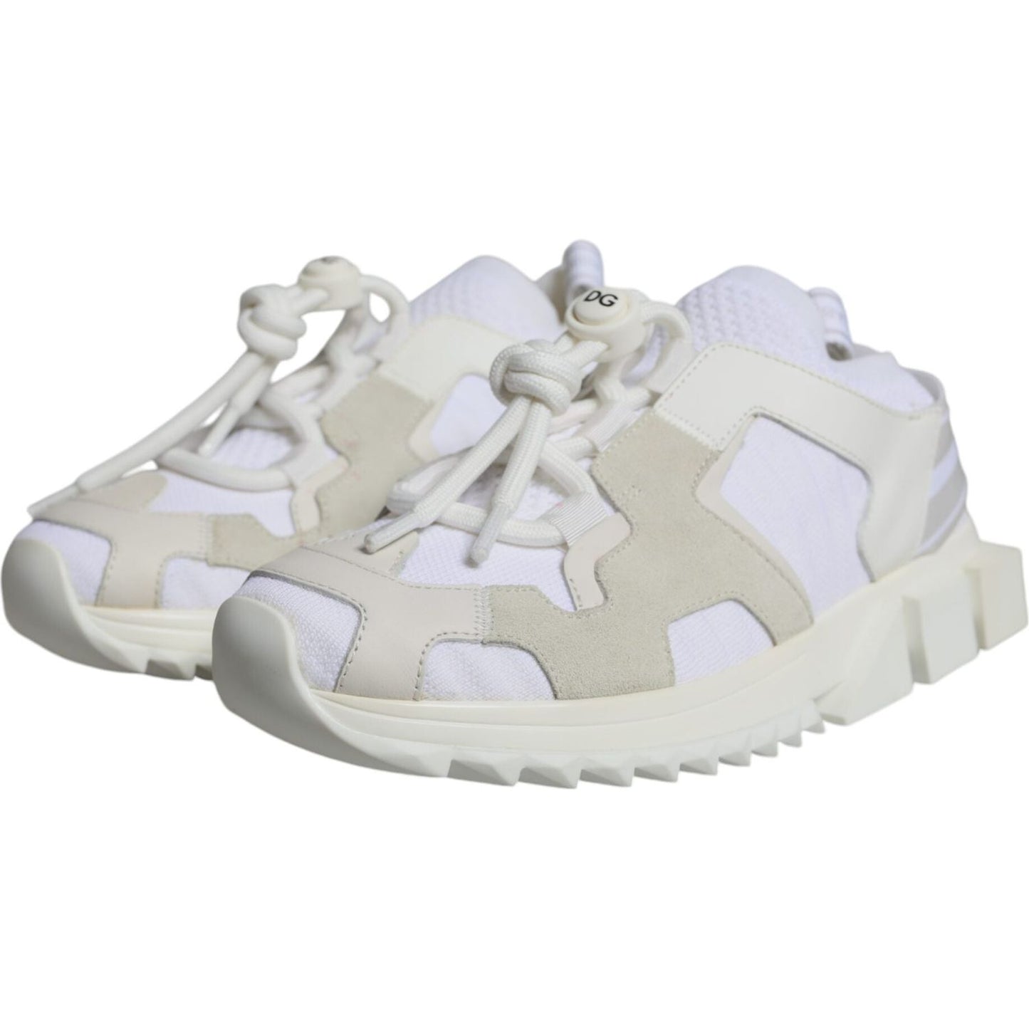 Dolce & Gabbana White Mesh Sorrento Trekking Sneakers Shoes LA11806-38