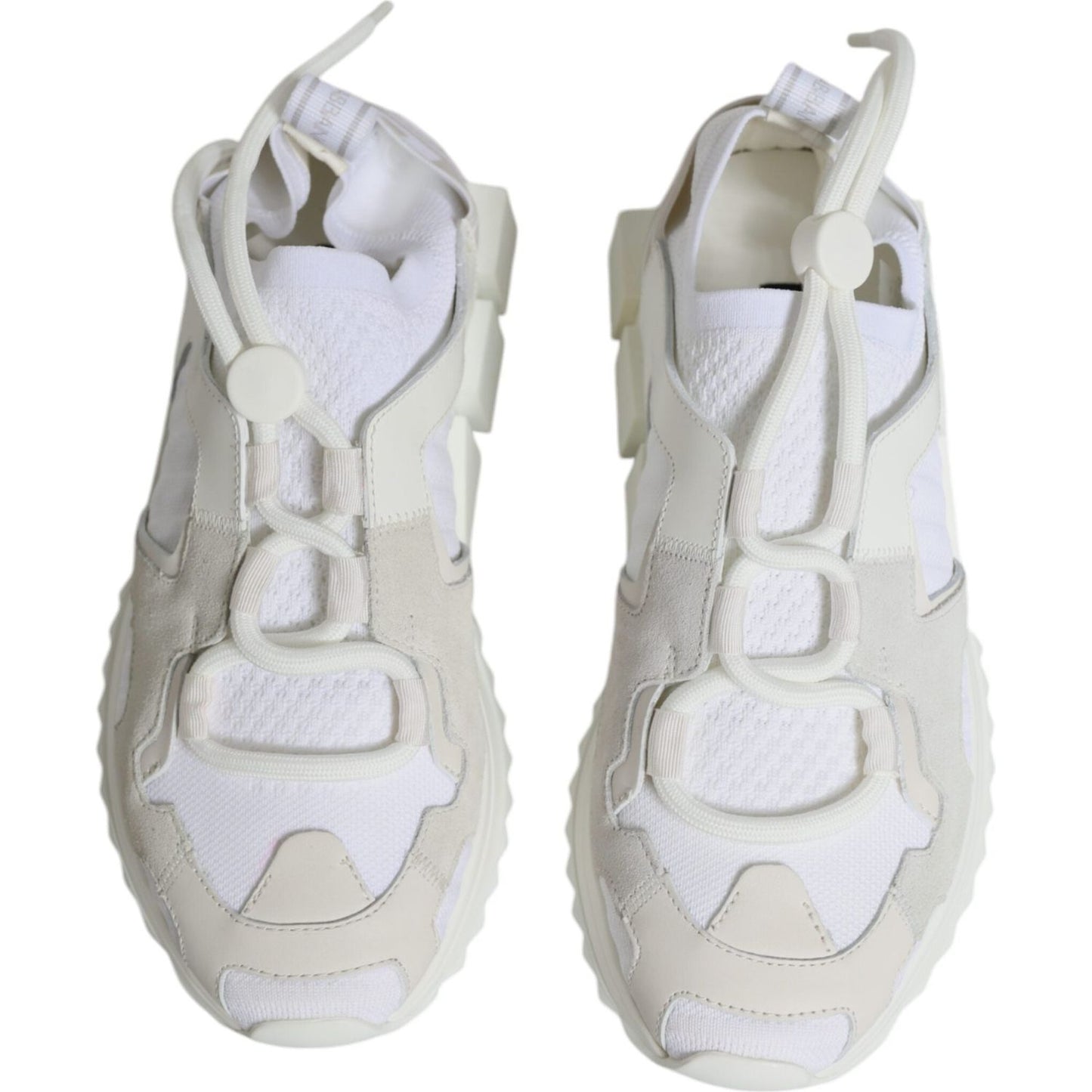 Dolce & Gabbana White Mesh Sorrento Trekking Sneakers Shoes LA11856-38.5