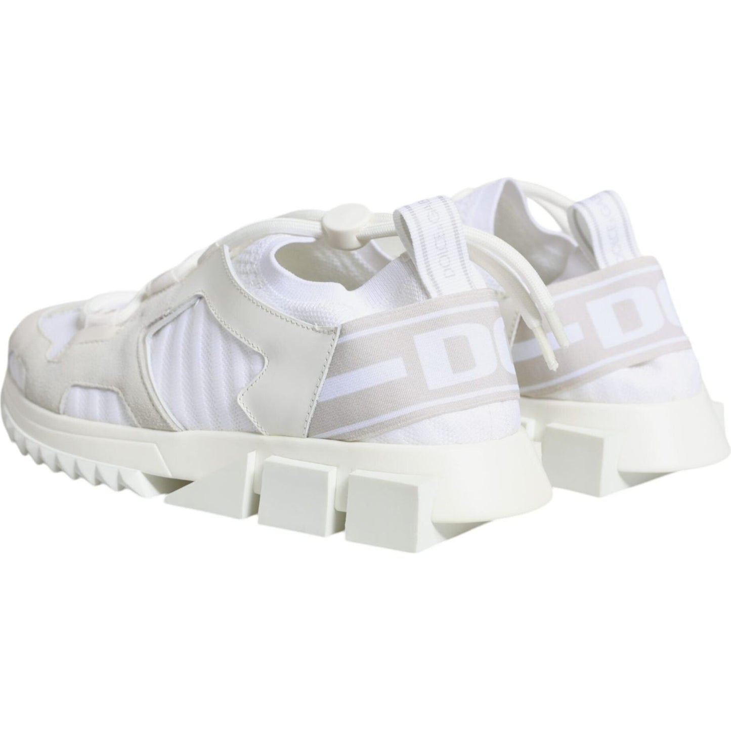 Dolce & Gabbana White Mesh Sorrento Trekking Sneakers Shoes LA11856-38.5