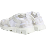 Dolce & Gabbana White Mesh Sorrento Trekking Sneakers Shoes LA11856-38.5